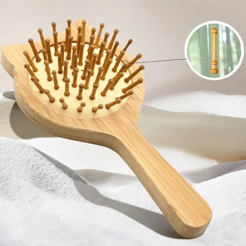 Bamboo Hair Brush - 1 Buah Sisir Kayu Perawatan Rambut