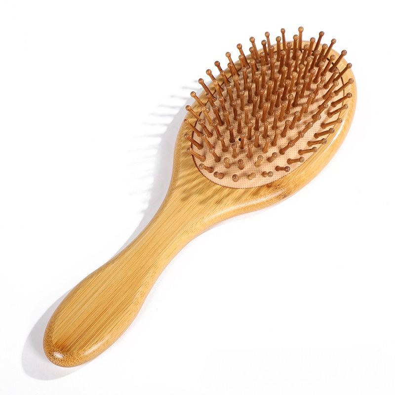 Bamboo Hair Brush - 1 buah sikat rambut bantalan bambu