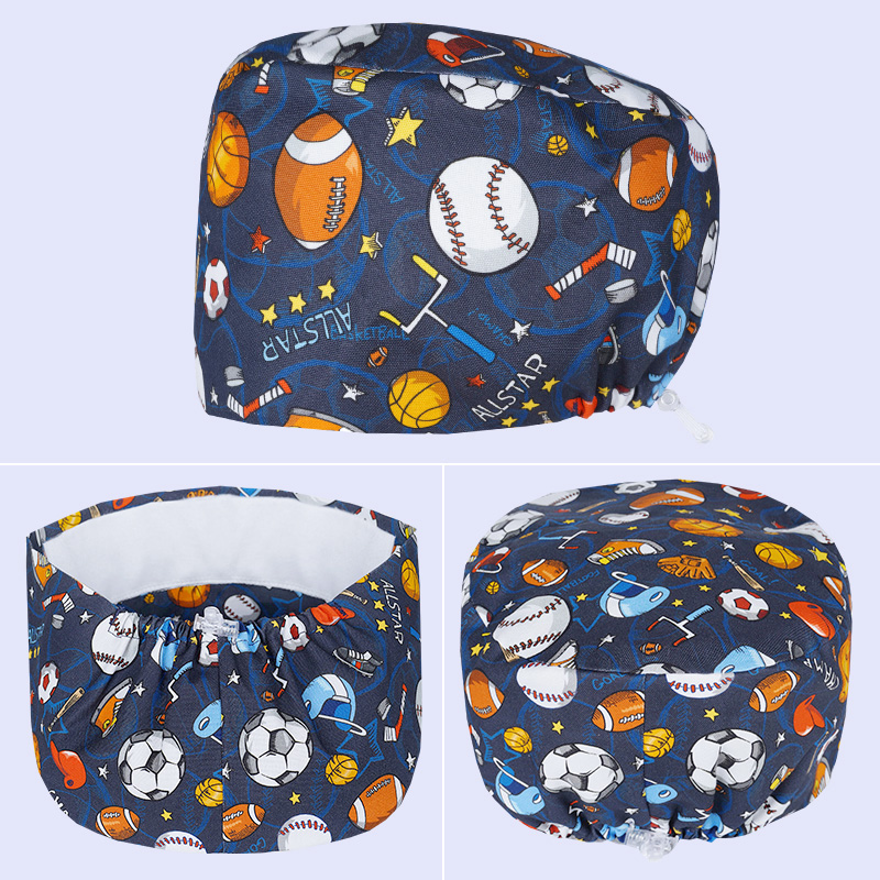 Hair Care Lab - Topi Scrub Katun Tebal Bermotif Sepak