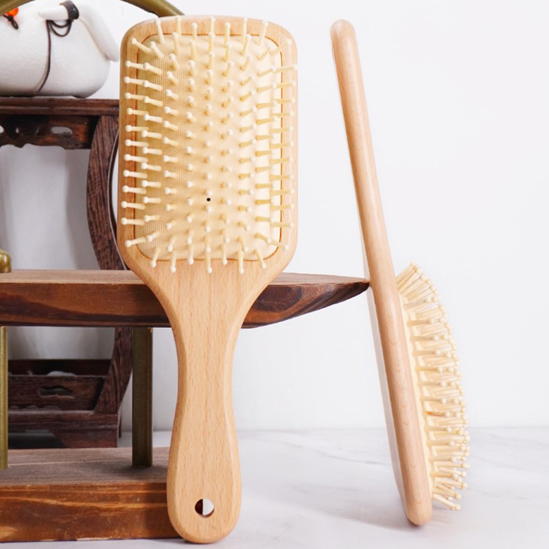 Bamboo Hair Brush - Kayu sisir Airbag profesional rambut anti-kehilangan