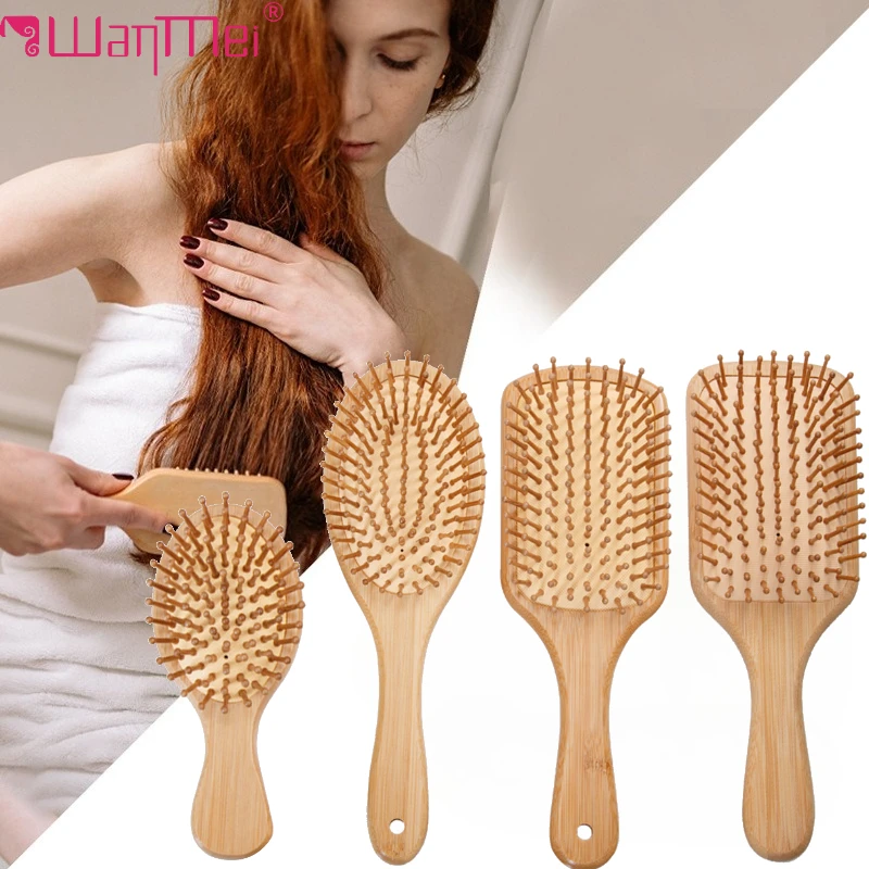 Bamboo Hair Brush - Sisir Rambut Bambu Wanita, Sisir Penata