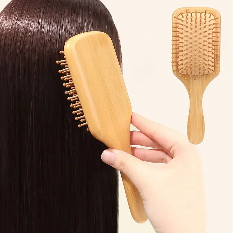 Bamboo Hair Brush - Sisir Pijat Kulit Kepala dari Kayu