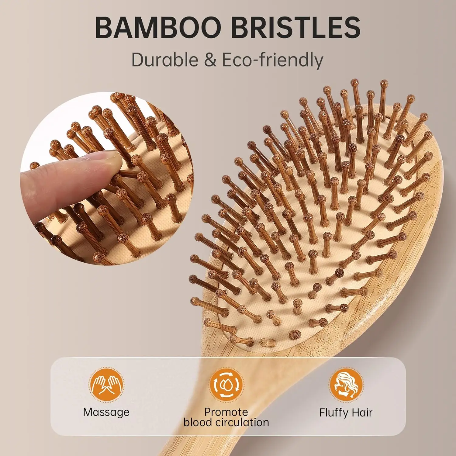 Sikat Rambut Bantalan Udara Ba - Bamboo Hair Brush ulasan dan harga