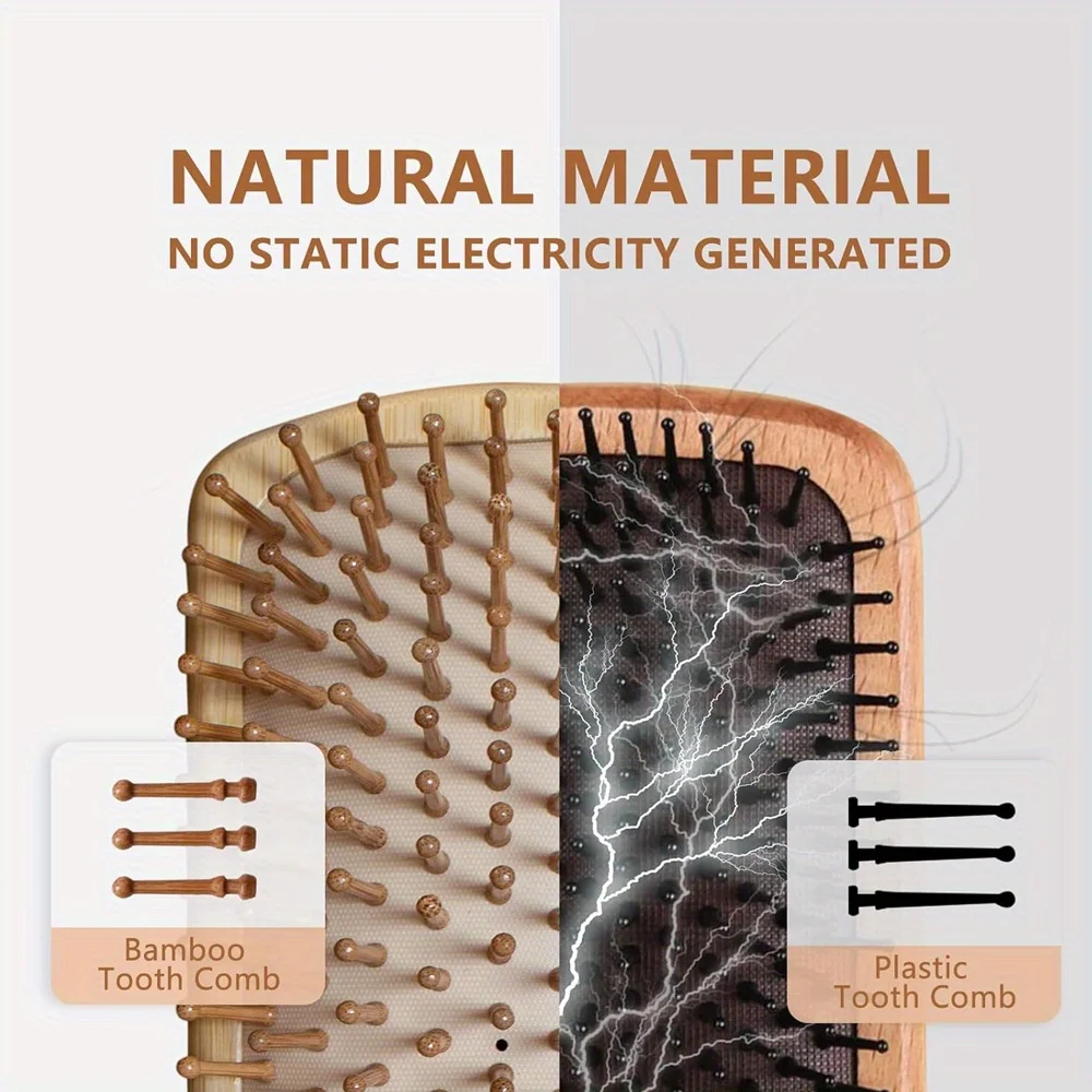 Sikat Rambut Bantalan Udara Ba - Bamboo Hair Brush ulasan dan harga