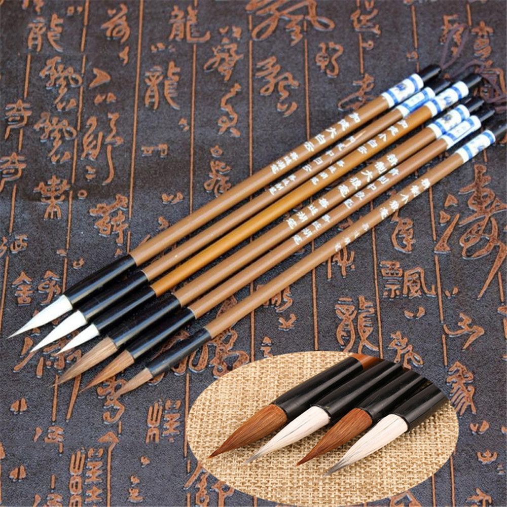 6 Buah/Set Kuas Lukis Bulu Ser - Bamboo Hair Brush ulasan dan harga