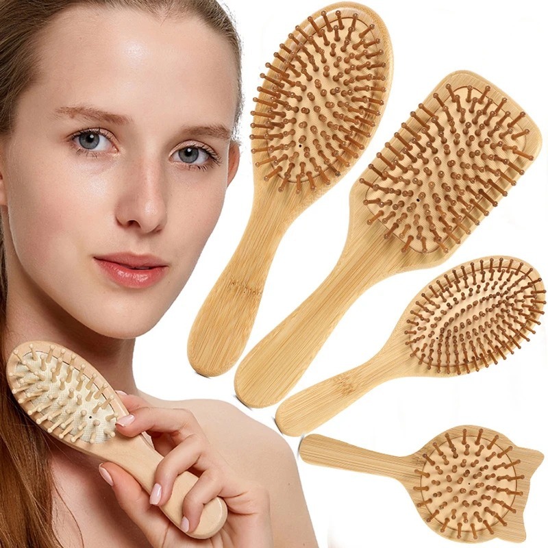 1 Buah Sisir Kayu Perawatan Ra - Bamboo Hair Brush ulasan dan harga