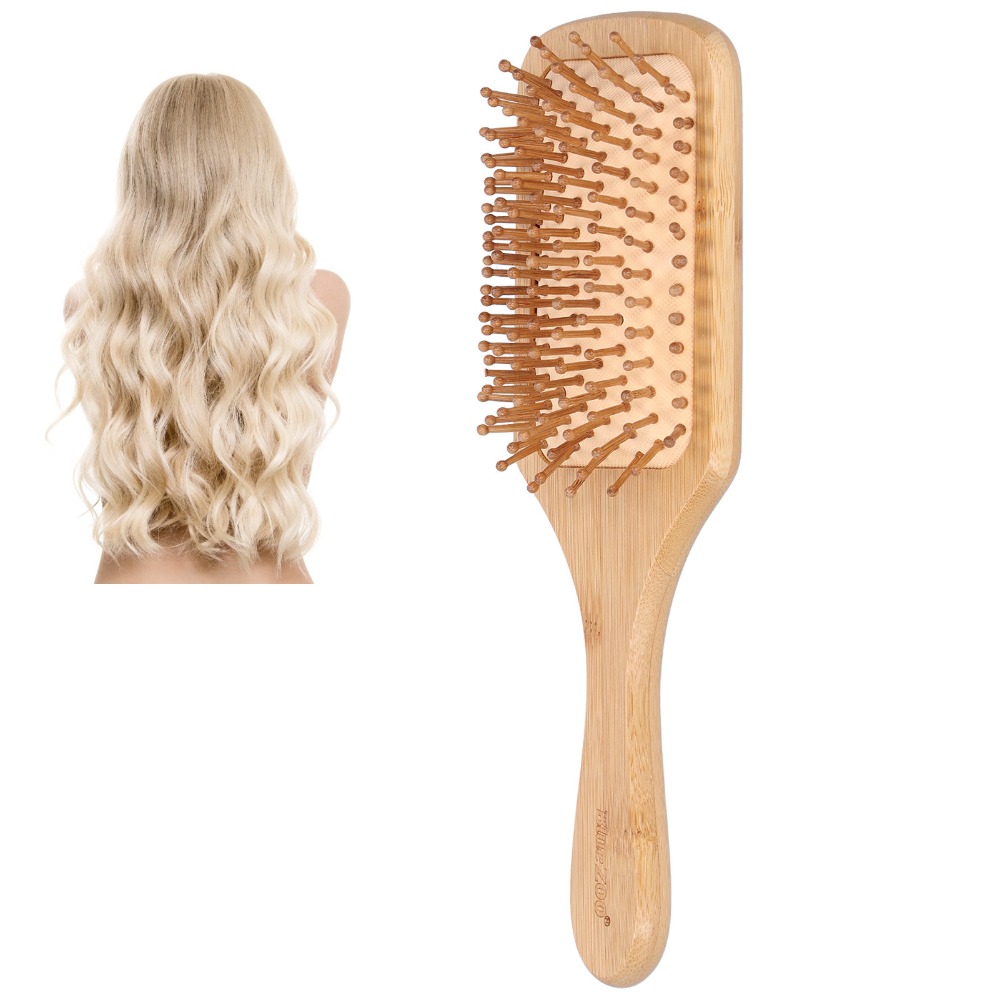 Sikat Rambut Bambu Lembut Sisi - Bamboo Hair Brush ulasan dan harga