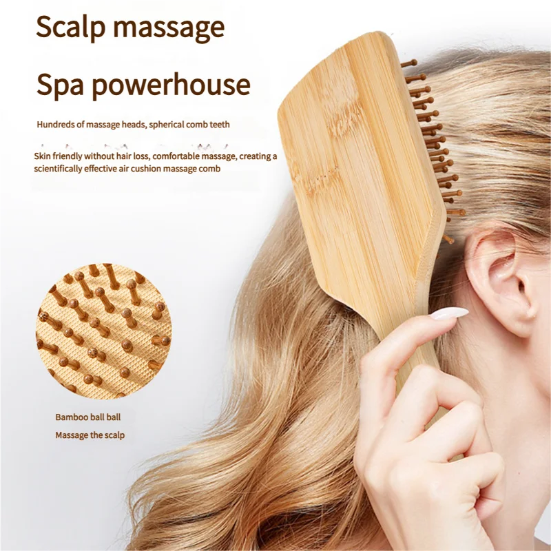 Sisir Rambut Bambu Wanita, Sis - Bamboo Hair Brush ulasan dan harga