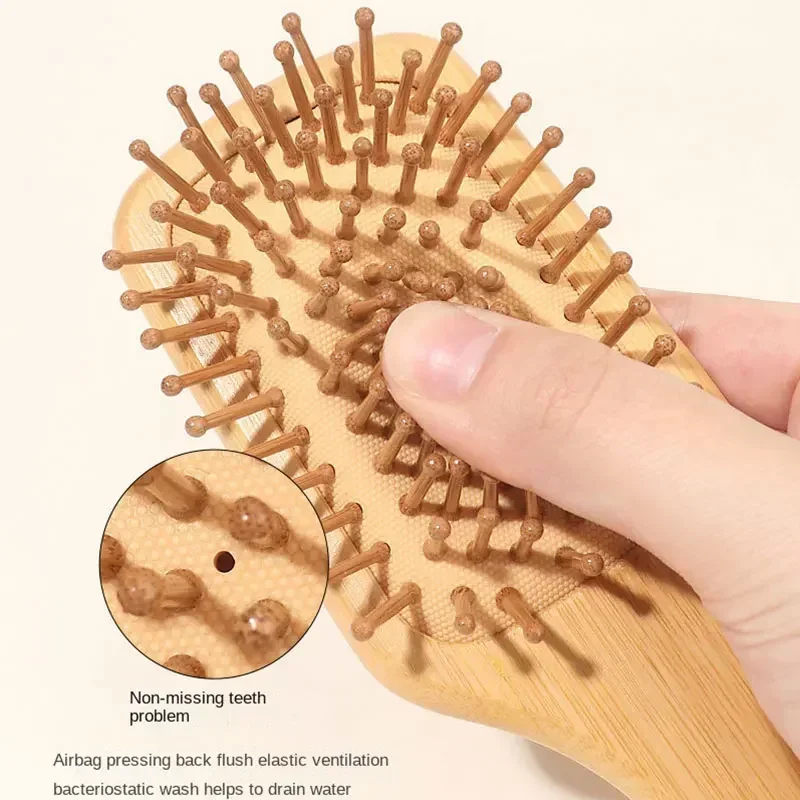 Sisir Pijat Kulit Kepala dari  - Bamboo Hair Brush ulasan dan harga