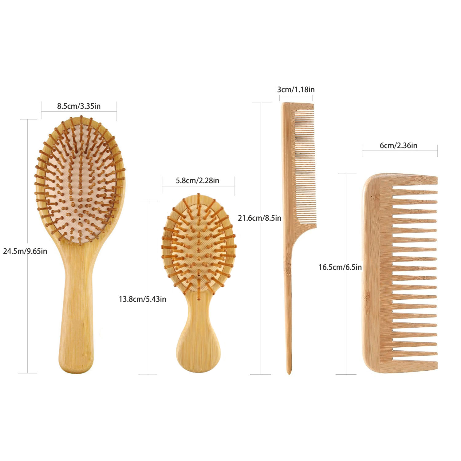 Set Sisir dan Sikat Rambut Bam - Bamboo Hair Brush ulasan dan harga
